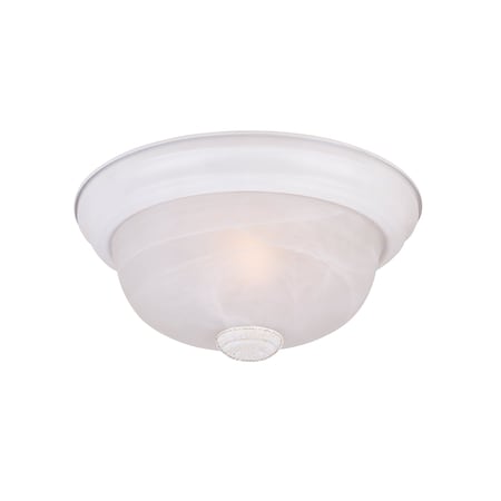 Designers Fountain 13.25in 2-Light White Ceiling Light Flush Mount 1257M-WH-AL
